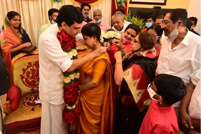  Veena daughter of Chief Minister Pinarayi Vijayan tied the knot with Mohammad Riyas