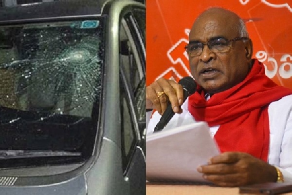 CPI leader Chada Venkat Reddys car attacked