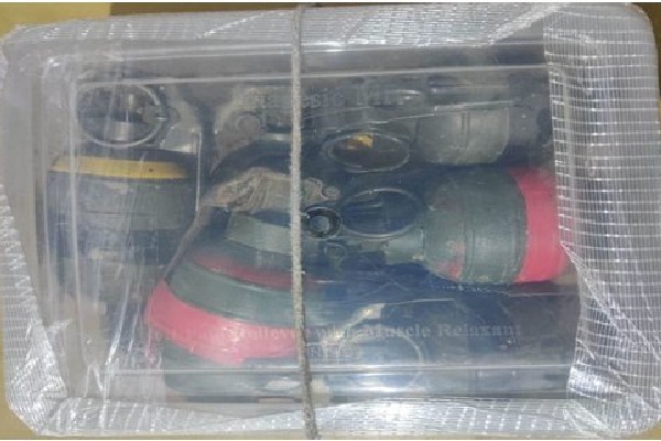 Drone from Pakistan drops grenades box near border