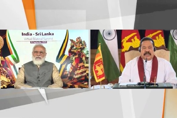 Modi and Rajapaksa virtual meeting