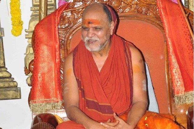 Swami Swaroopanandendra calls Telugu people to ring temple bells during Bhumi Poojan at Ayodhya
