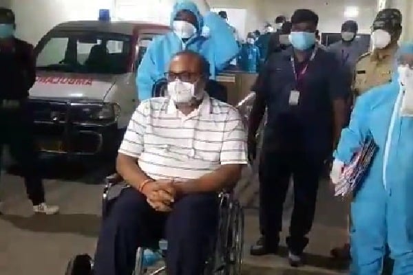 Police shifts corona infected Atchannaidu to NRI Hospital