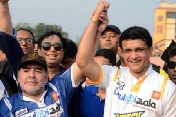 Gangoly and Sachin RIP on Maradona