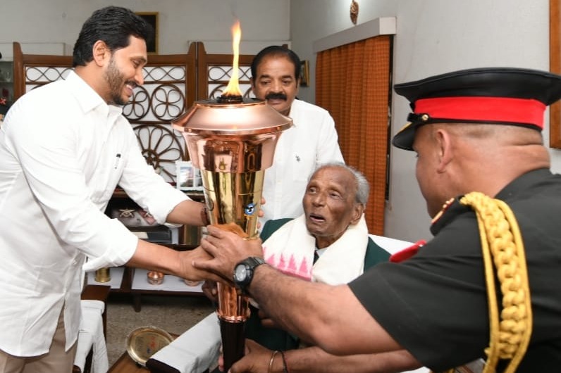 CM Jagan felicitates retired general Venugopal in Tirupathi