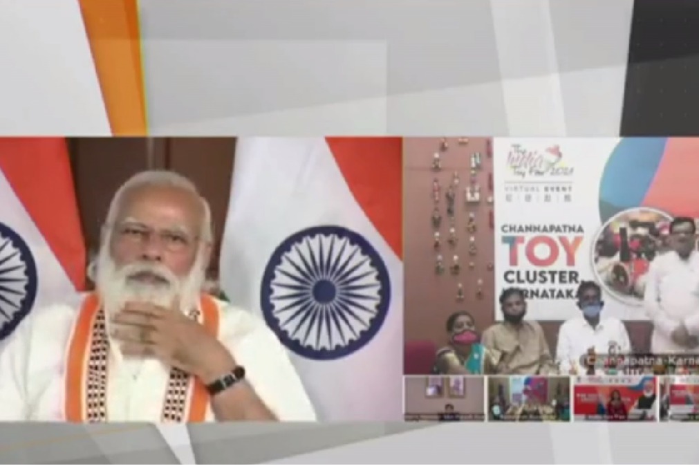 PM Modi inaugurates Indias first toy fair pushes for use of less plastic