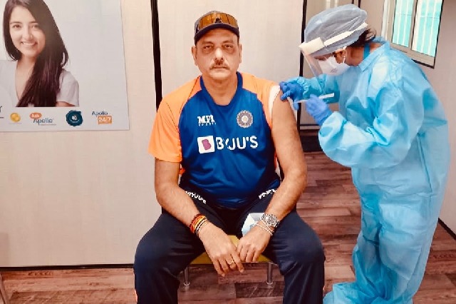 Ravi Shastri Gets First Dose Of Covid19 Shot