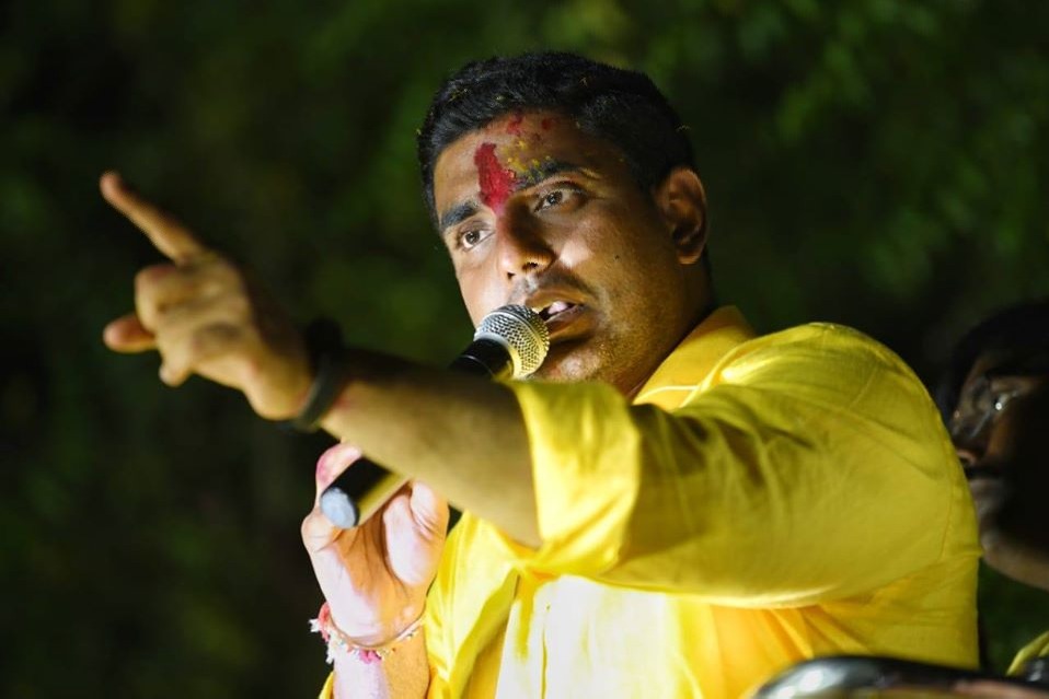 Nara Lokesh fires in Athmakur issue 