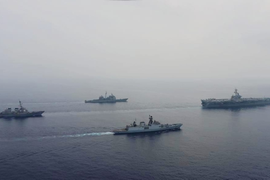 India and USA participates joint naval exercises in eastern Indian Ocean