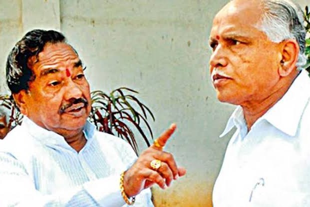 Karnataka minister KS Eshwarappa complains against CM Yediyurappa