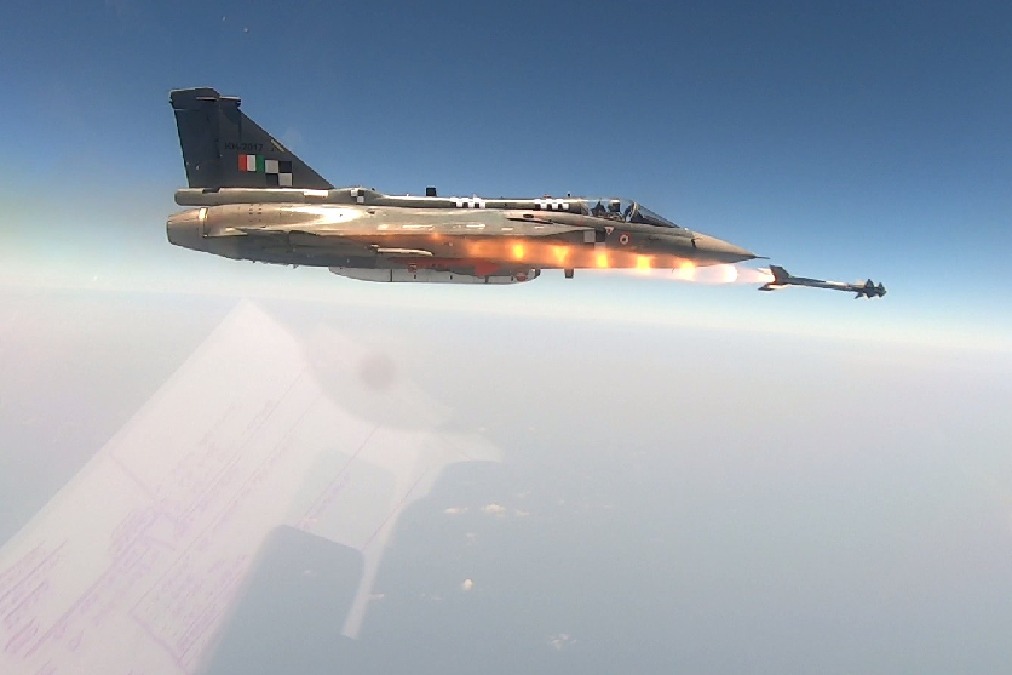 Python fifth generation missile test fire successful with LCA Tejas
