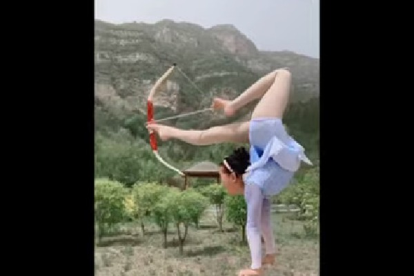 China girl mesmerizes with her acrobatic skills