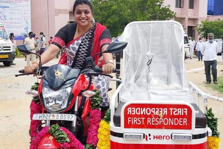 YCP MLA Roja inaugurates bike ambulances in Nagari constituency