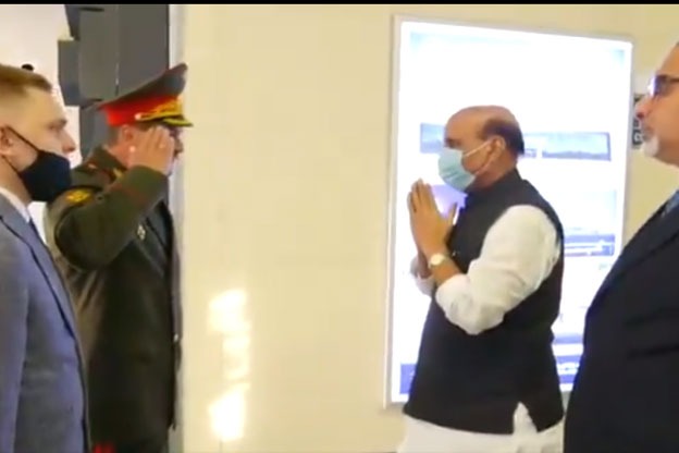 Rajnath Singhs Namaste As Officer Offers Handshake