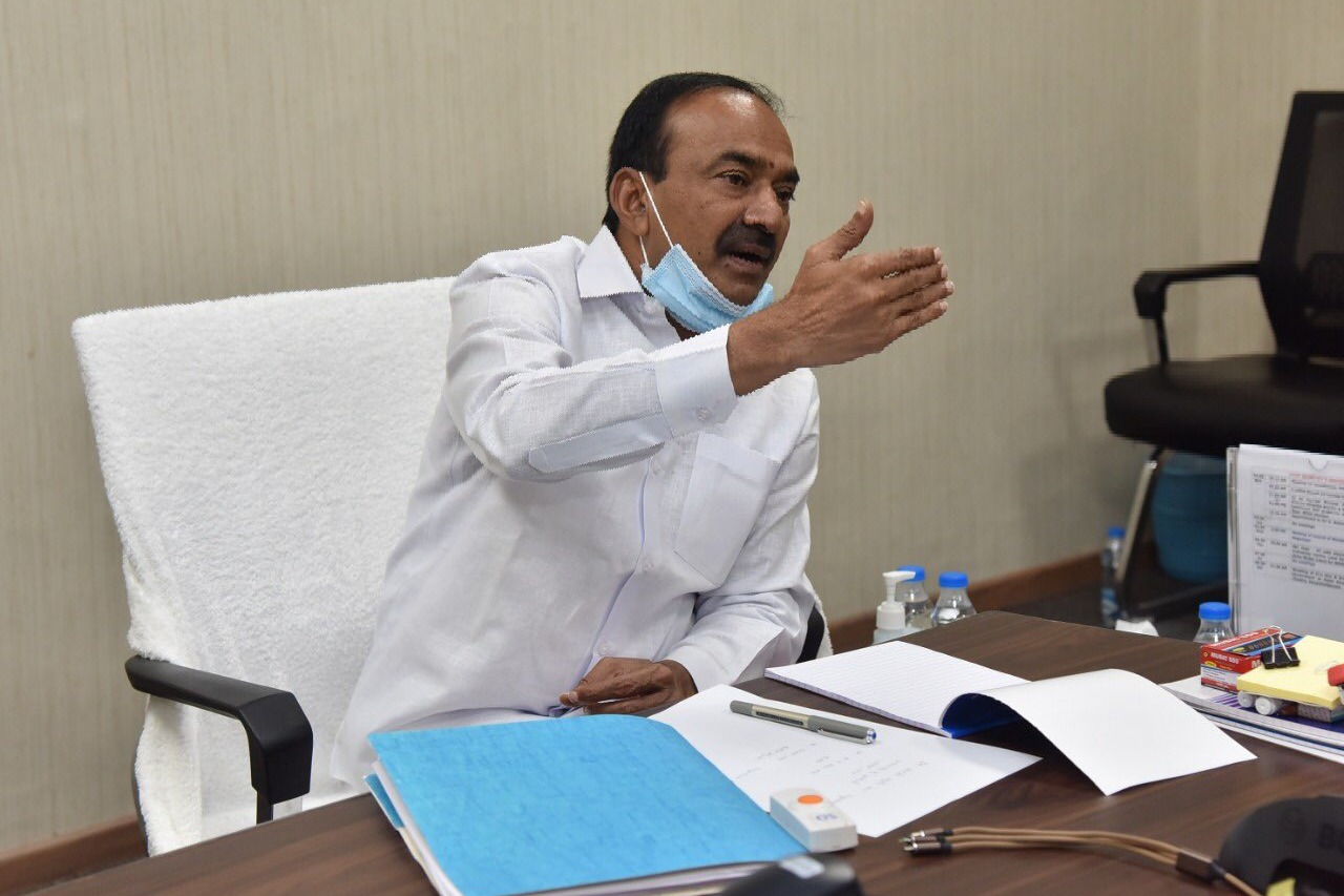 Telangana health minister Eatala Rajendar press meet on corona vaccination