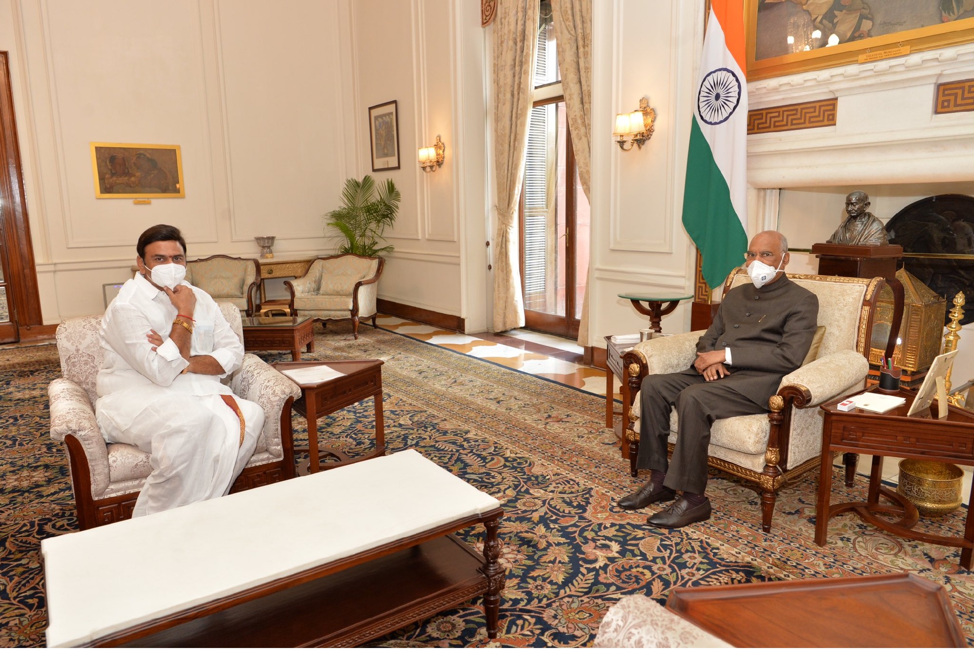 Raghurama Krishnaraju met President Ramnath Kovind in Delhi