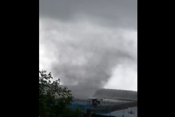 Tornado in a rare sight appears at Yanam region