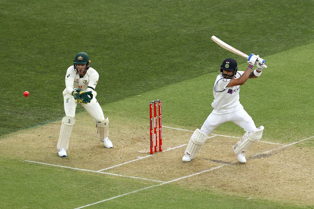 Virat Kohli run out in Adelaide test