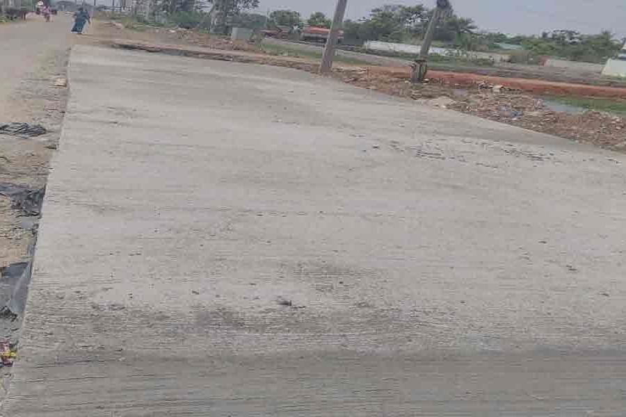 CC Road demolish by a leader as it is not in Vastu