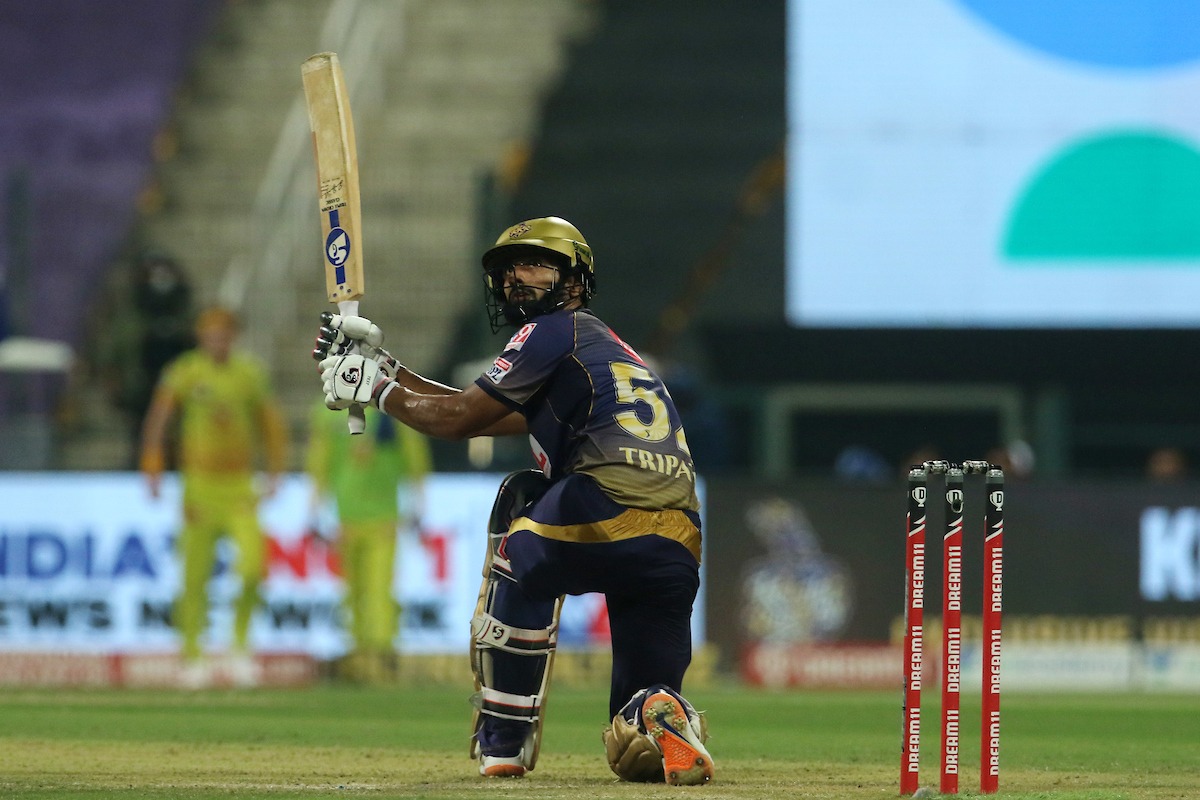 Rahul Tripathi guided Kolkata Knight Riders for a respectable score