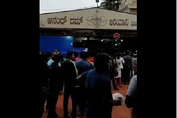 Customers rushed to get their parcel of Dum Biryani in Bengaluru 