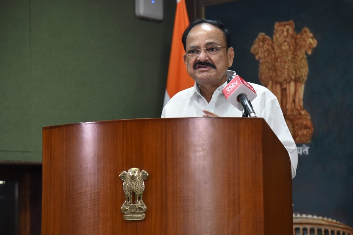 Vice President Venkaiah Naidu responds on Telugu Language Day