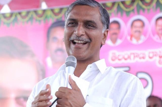 Harish Rao helps a family to rebuild their house 