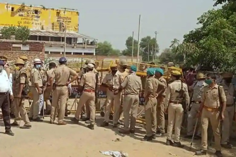 60 police personnel giving protection to Hathras Family