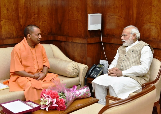 UP CM Yogi Adityanath meets Modi