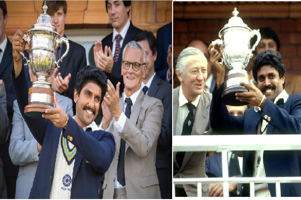 Ranveer Singh Recreates Iconic Moment When Kapil Dev Lifted The 1983 World Cup Trophy