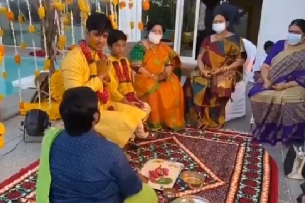 Hero Nikhil wedding celebration begins