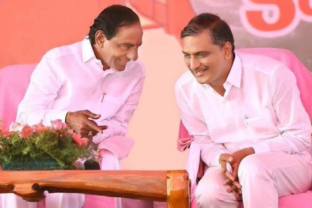 harish with kcr images