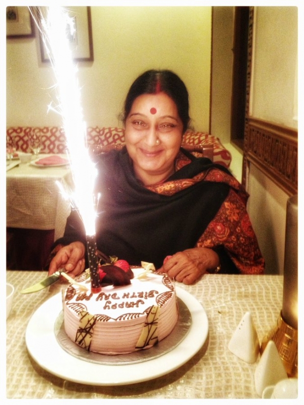 On Sushma Swarajs birthday her husbands warm message for late leader