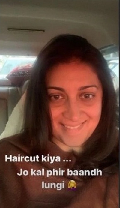 Union Minister Smriti Irani gets new hair cut