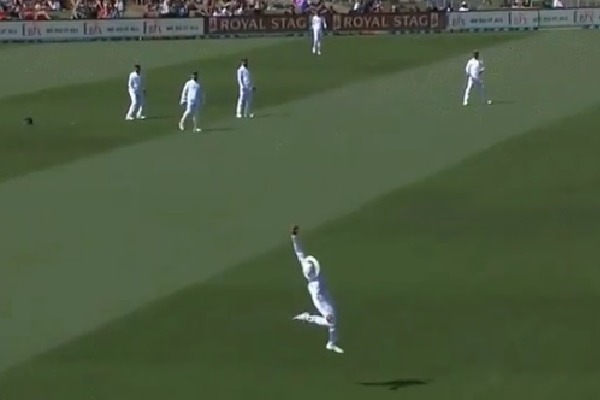 This catch from Indias Ravi Jadeja is indescribable anand mahindra