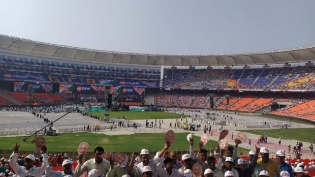 Heavy Rush in Motera Stadium in Ahmedabad