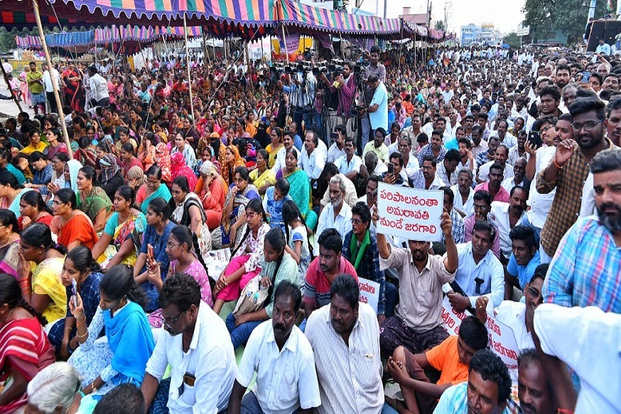 Corona virus effect on Amaravati farmers protests
