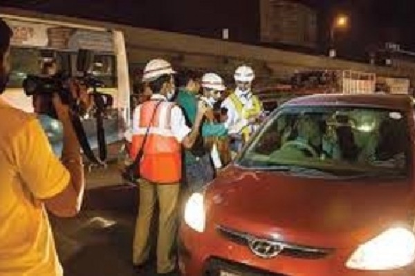 Hyderabad Police First Drunk and Driving Test After Lockdown