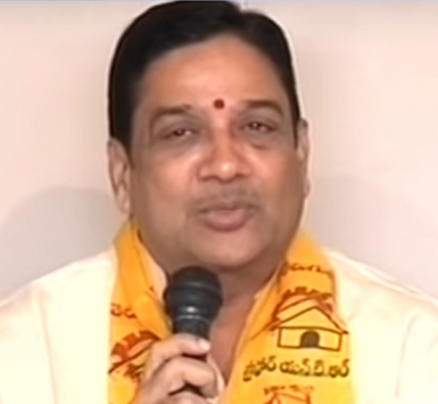 TDP leader kala venkat rao releases Prajachaitanya Yatra palm plate  