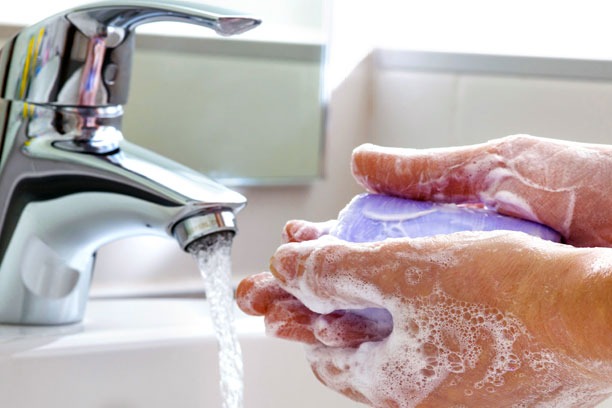 Clean Hands With Soap And Away From Coronavirus