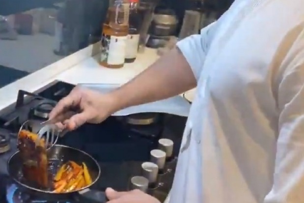 Ramcharan in Kitchen Video goes Viral
