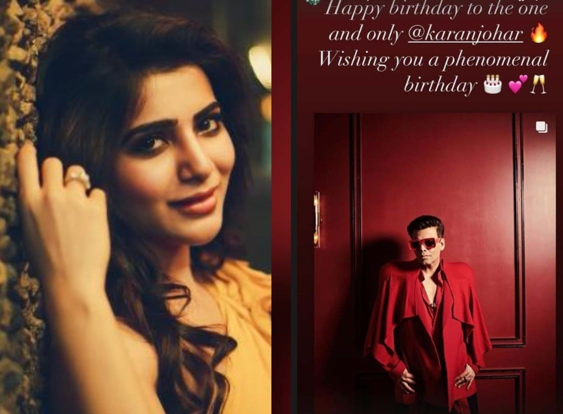 Samantha's special birthday wishes for Karan Johar