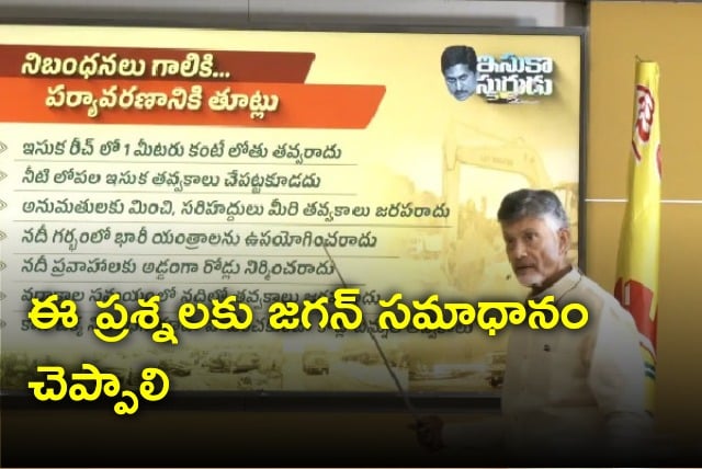 Chandrababu demands Jagan should answer these questions 