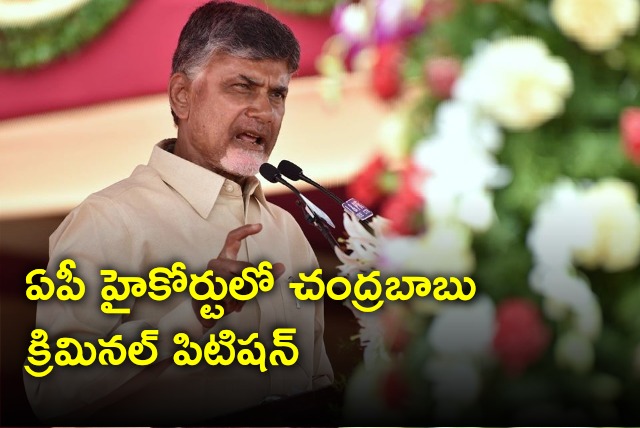 Chandrababu files criminal petition in AP High Court