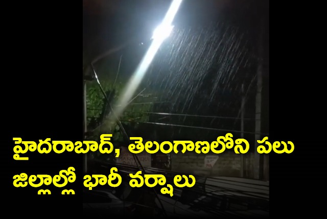 Heavy rain in hyderabad