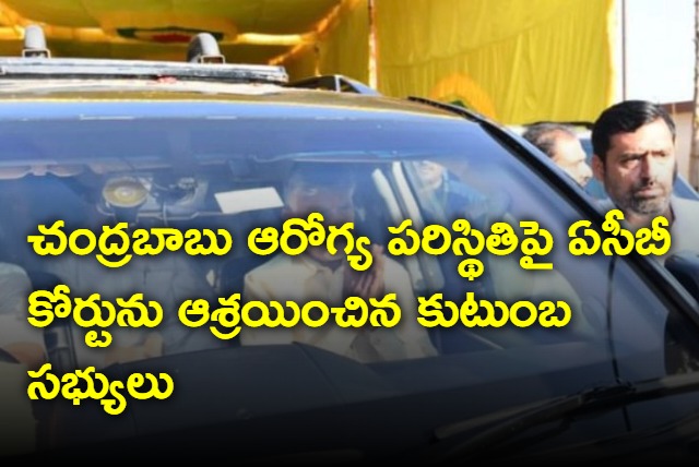Family members reaches to court on chandrababu health condition