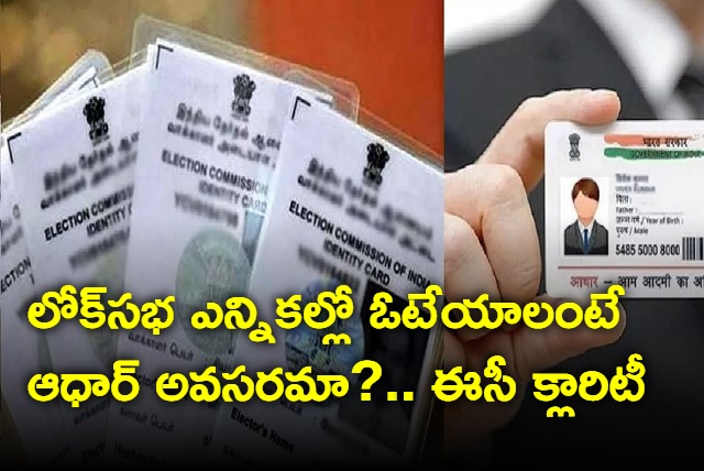 Dont need Aadhar to cast vote in Lok Sabha elections