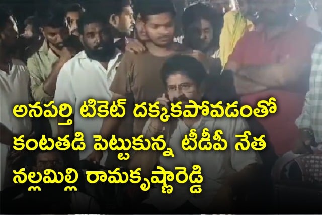 Nallamilli Ramakrishna Reddy breaks into tears after Anaparti ticket goes to BJP