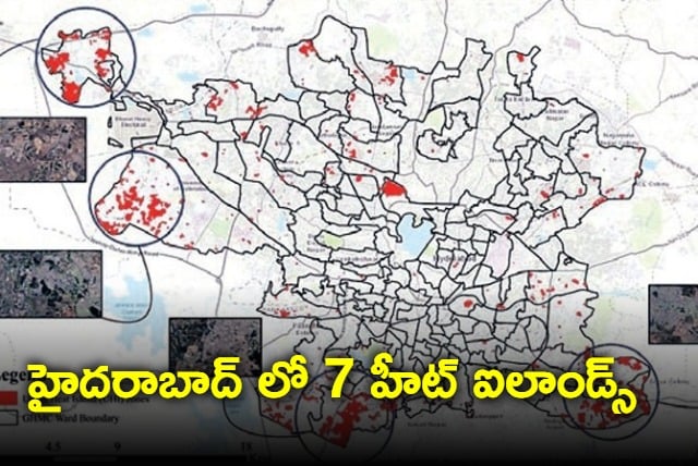 Areas concentrated with Urban Heat Islands in Hyderabad