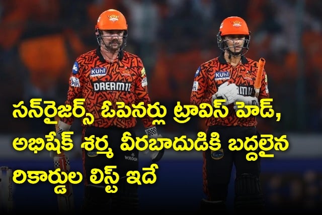 This is the list of records broken by Sunrisers openers Travis Head and Abhishek Sharma against LSG