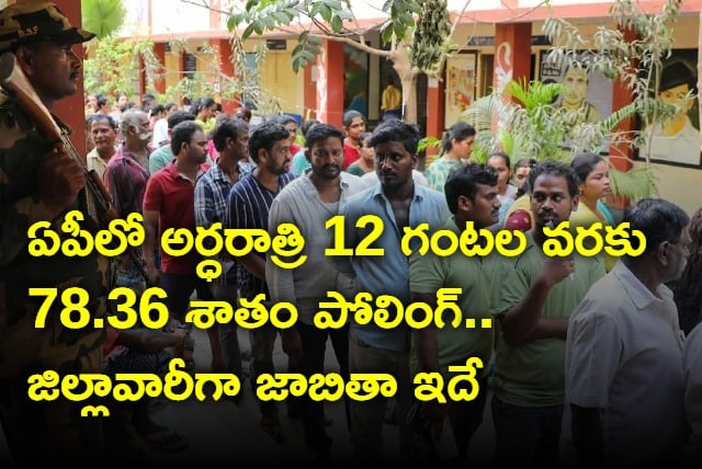 By the time polling ended turnout for the AP Assembly elections recorded Over 78 percent
